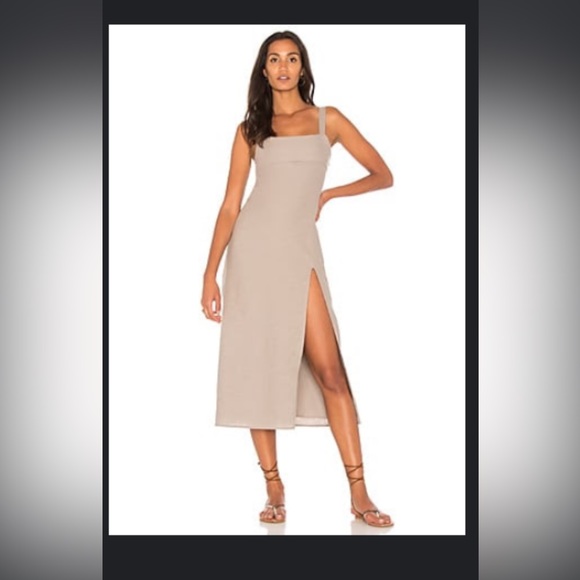 CRAWFORD MIDI DRESS IN SLATE (size 0; XS) - Picture 1 of 4